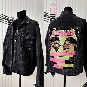 Metallica acid wash corduroy jacket